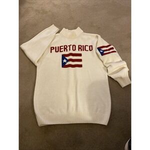 VINTAGE RED BAR BQ‎ CLOTHING CO MEN'S PEURTO RICO SWEATER W/MOCK NECK SIZE 2X